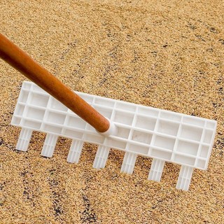 Sun Rake Đẩy Hạt Cào Cạp Cào Tuyết Xẻng Cỏ Lá Cạp Cạp Rơm Nông Nghiệp Cào Gỗ Cào