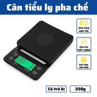 AIMVUKES Cân pha cà phê tiểu ly điện tử mini Cân điện tử nhà bếp mini Cân cà phê nhỏ giọt 0.1g - 5kg