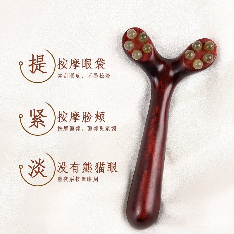 Gỗ tử đàn ngũ châu hươu sừng lược mắt da đầu kinh mạch mát xa đầu điểm huyệt bạt gân chăm sóc sức khỏe lược