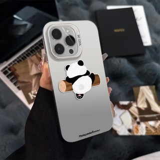 Ốp Lưng iPhone Hình Gấu Trúc Leo Cây Ngộ Nghĩnh - Tương Thích 16/15/14/13/12/11 Pro Max, XS Max, X