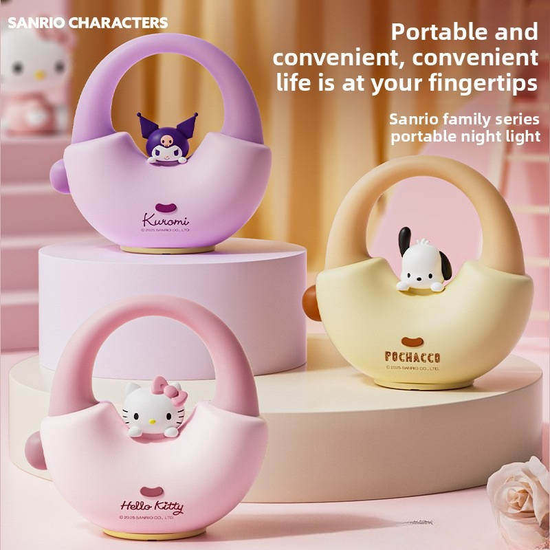 Sanrio Kuromi Cinnamonroll Mặt Trăng Đèn LED Kawaii 3D Hoạt Hình Trang Trí Dễ Thương Vẻ Đẹp Phòng Ngủ Đèn Ngủ Đầu Giường Trang Trí Đèn Quà Tặng