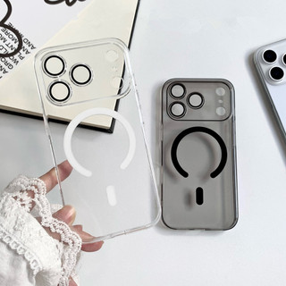 [JLK] Ốp từ tính siêu mỏng bằng nhựa cứng trong suốt sang trọng cho iPhone 17 Air 16E 16 15 14 Plus 13 Pro Max Vỏ bảo vệ Camera