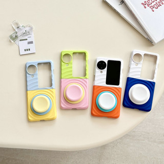 Ốp điện thoại gấp cho Oppo Find N3 Flip Boyang Design Vỏ điện thoại tpu cứng hình tròn tương phản đơn giản