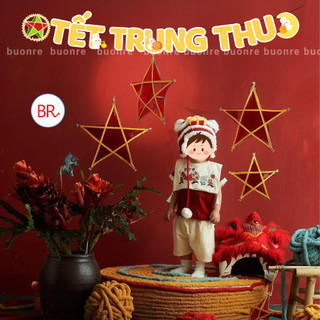 Dây Treo Trung Thu Họa Tiết Hoạt Hình-Phụ Kiện Quán Cà Phê,Lớp Học Lễ Hội Trăng Rằm Chất Liệu Bóng Dày Dặn ANGIHOME