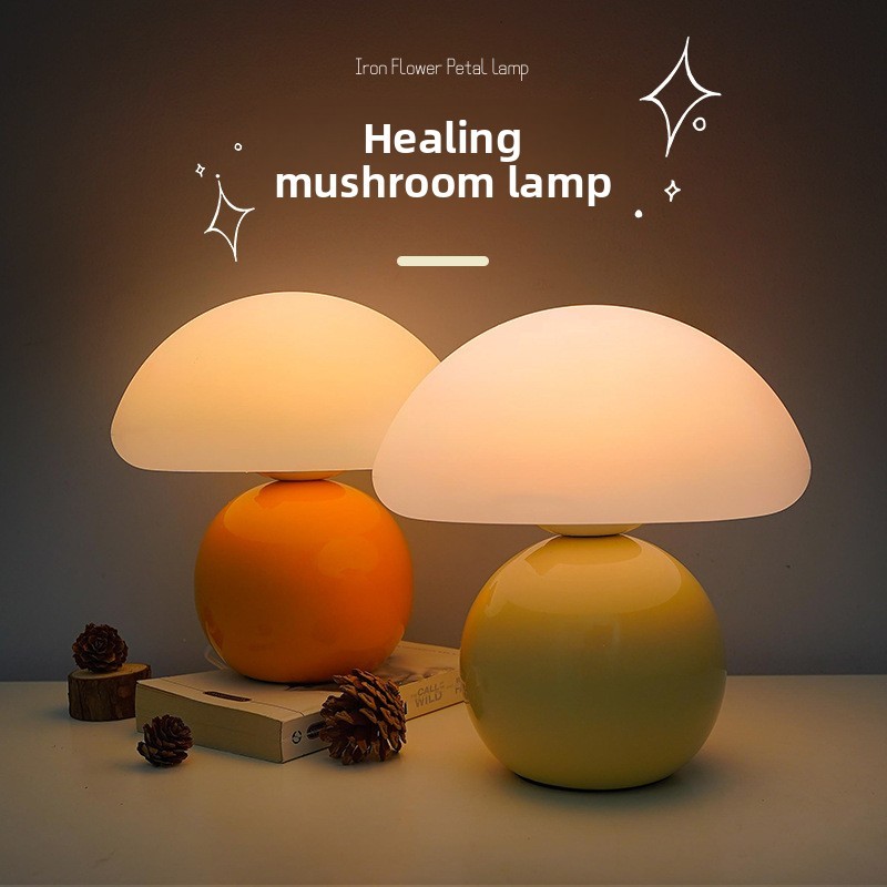 Đèn bàn LED phòng ngủ bảo vệ mắt, đầu giường, trang trí, chất liệu gốm đúc, kiểu dáng nhỏ