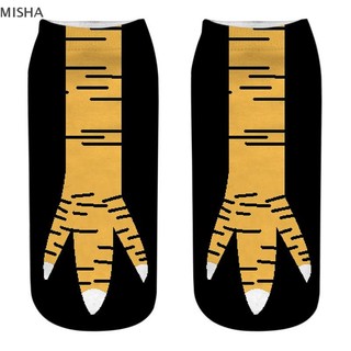 Misa 1 Sáng Tạo 3D In Hình Gà Vuốt Tất Unisex Thời Trang Ngắn Tất Mềm Mại Thoải Mái Tất Ngộ nghĩnh Halloween Cosplay Đạo Cụ