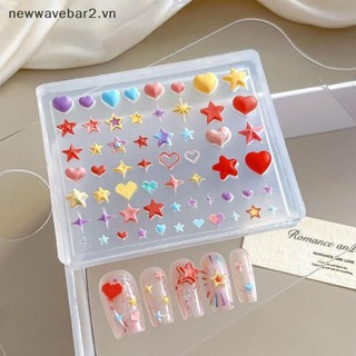 [Mới] Sáng Tạo 3D Heart Star Pentagram Khuôn Làm Móng Tay Silicon DIY Trang Trí Móng Tay Nghệ Thuật Trong Suốt Mẫu Làm Móng Tay Cho Móng Tay Charm.