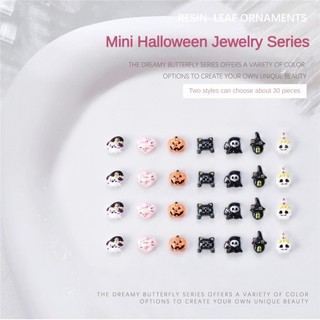 30 Chiếc Móng Tay Nghệ Thuật Halloween Mini Trang Sức Punk Phong Cách Đầu Lâu Ma Thuật Viên Bí Ngô Đèn Lồng Nhựa Quyến Rũ Trang Trí Móng Tay Dụng Cụ Làm Móng Tay Cho Tiệm Móng Tay