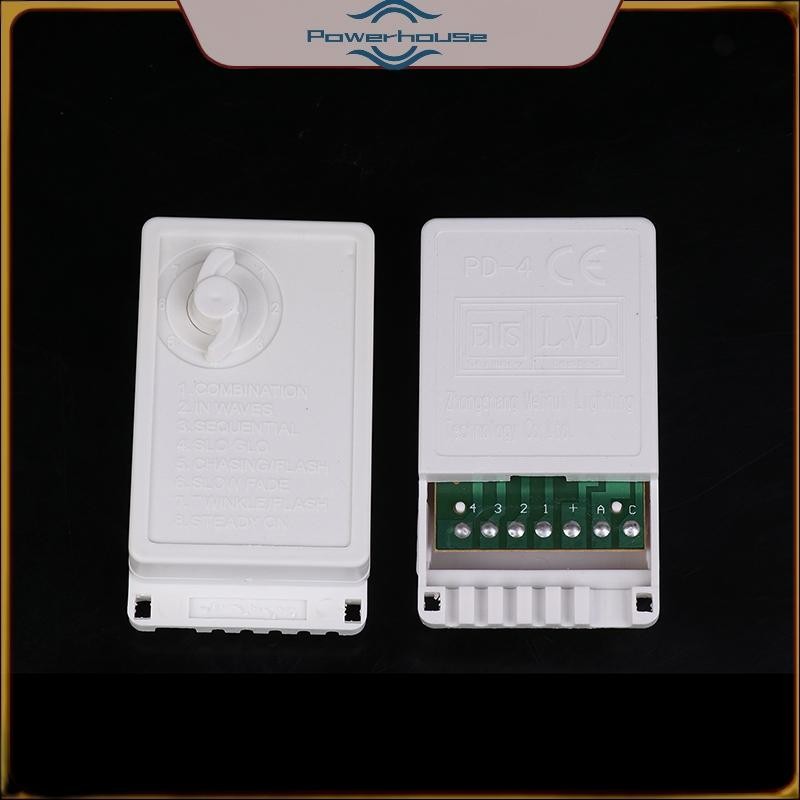 Bộ điều chỉnh ánh sáng dây LED POWER EK-04 2 / 4 chiều 8 núm chức năng / Bộ điều khiển điều chỉnh ánh sáng loại nút nhấn không hàn.