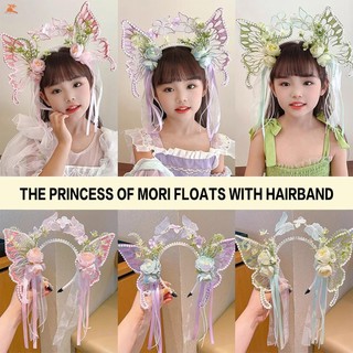 Trẻ em cổ tích tiara tóc vòng có tua rua & hoa - Trang sức cho sinh nhật và sân khấu