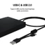 Ổ đĩa FDD gắn ngoài di động 3 5 có đầu đọc đĩa mềm USB và USB C để truyền dữ liệu dễ dàng