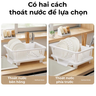 Kệ Ráo Nước Gấp Gọn Buna Thông Minh Bằng Nhựa PP, Thiết Kế Nhỏ Gọn.