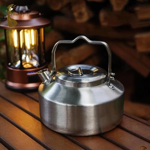 Cắm Trại Ấm Siêu Tốc Nước Nóng Nồi Cà Phê Cho Nước Đun sôi Tay Cầm Có Thể Khóa Đôi Ấm Siêu Tốc Mini Để Câu Cá Nhà Bếp Du Lịch