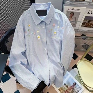 Áo sơ mi dài tay rộng rãi phong cách Hàn Quốc dành cho nữ