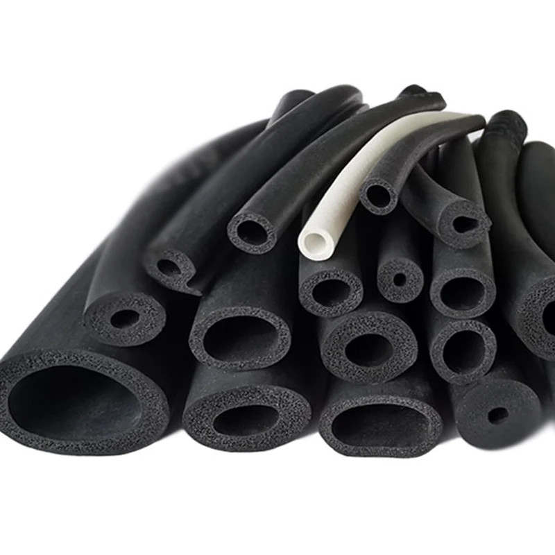 Dải xốp cao su EPDM Ống tròn rỗng Dải niêm phong hấp thụ sốc Niêm phong đục lỗ Vòng chữ O Dải cách âm