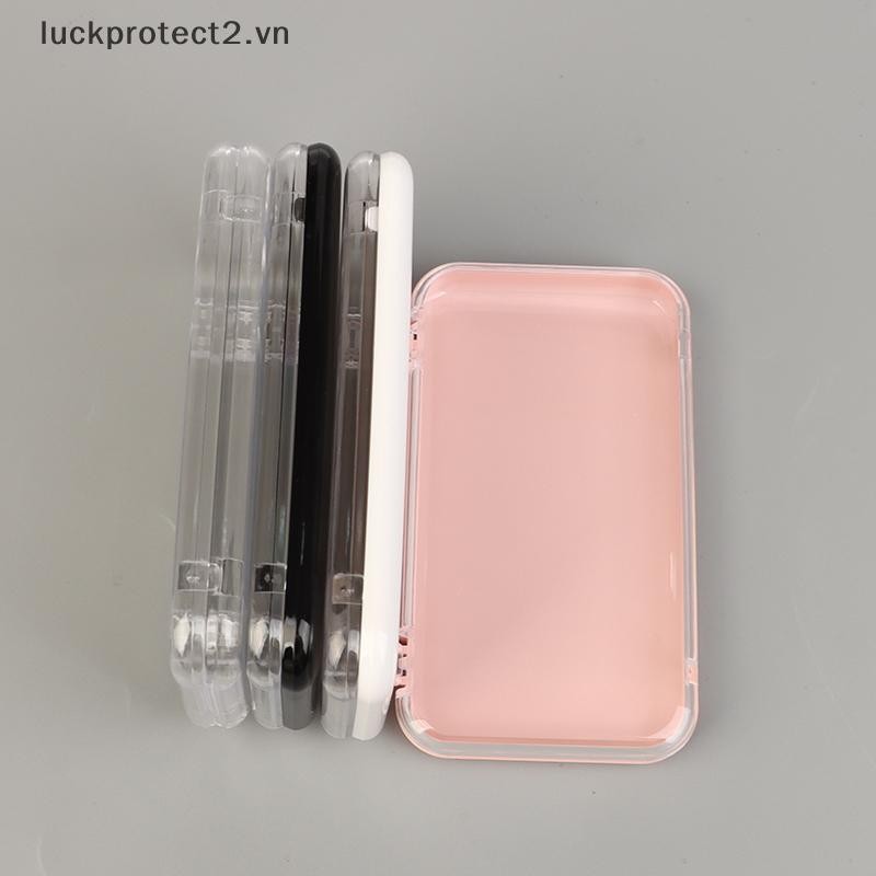 # luckpro # Hộp đựng trang sức trong suốt bằng nhựa Hộp đựng móng tay ép Hộp lưu trữ hình chữ nhật để trưng bày móng tay giả và đồ cần thiết của Salon có nắp.