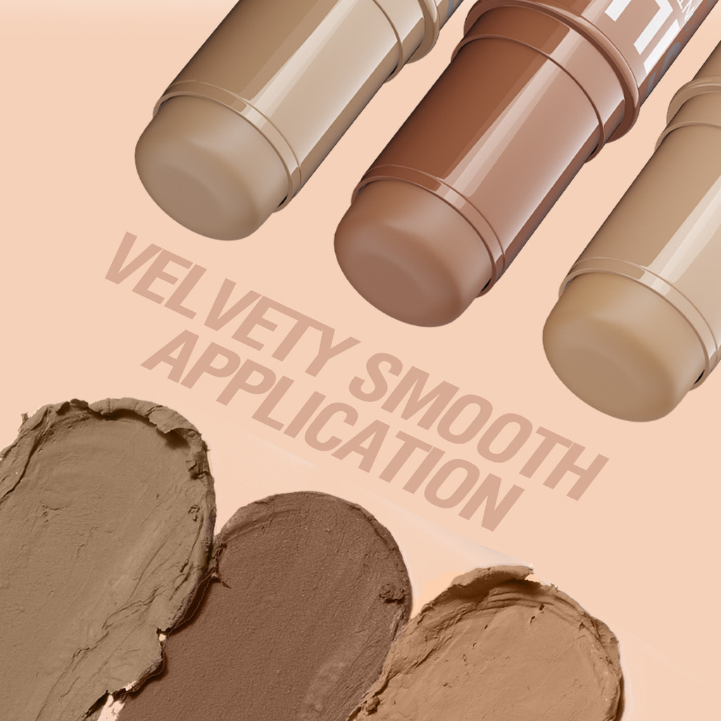 DANGMANNI Tricolor Contouring Stick Kem tiliang da mặt đa chức năng