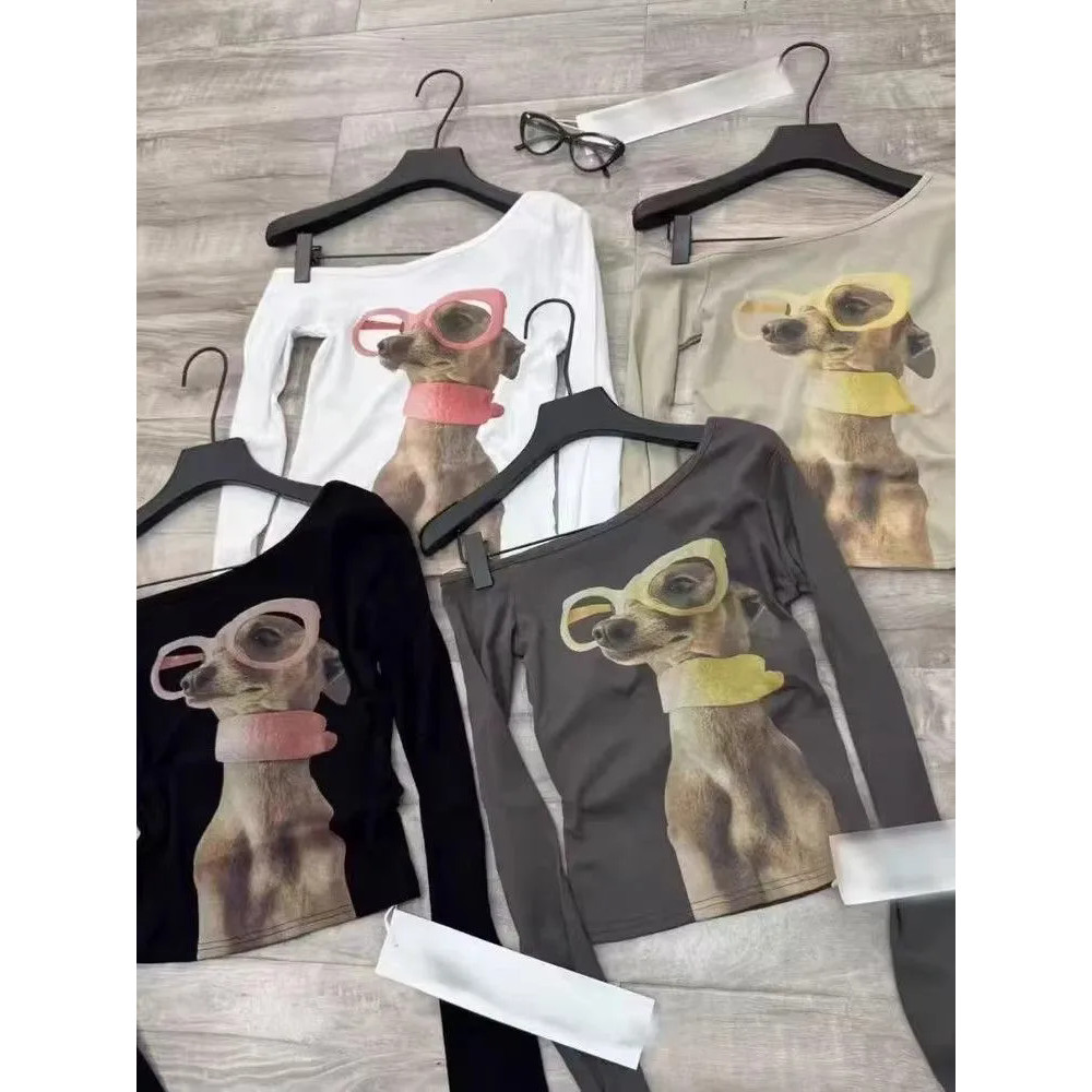 Milyfashion Áo Sweater Lông Cừu Đức, Phong Cách Cartoony In Hình Ngang Vai, Ấm Áp Thu Đông