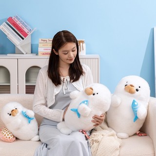 PLUS Con dấu dễ thương Đồ chơi sang trọng Làm dịu và làm dịu Gối ngủ, Gối cói dễ thương, Quà tặng sinh nhật cho trẻ em Kawaii Trang trí nhà cửa Quà tặng cho bạn bè