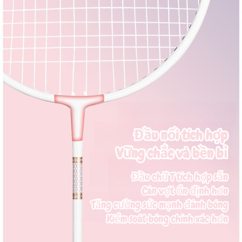 Vợt cầu lông chất lượng cao, khung hợp kim, siêu nhẹ bền đẹp, thiết kế đẹp - Tặng bóng + bao vợt