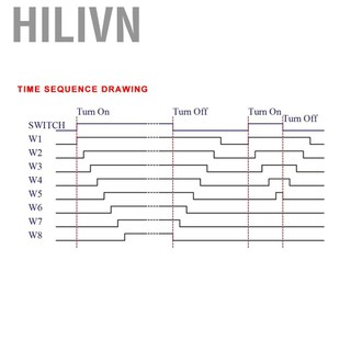 hilivn Mô-đun điều khiển tuần tự bảng trình tự thời gian nguồn 8 kênh cho thiết bị âm thanh KTV sân khấu