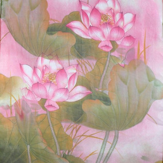 Mùa Hè Hoa Sen Chống Nắng Khăn Lụa Dài Khăn Đi Biển Khăn Cho Nữ Mỏng Lotus Ao Ánh Trăng Bên Biển Phong Cách Tươi Thanh Lịch Thoáng Khí Nhẹ