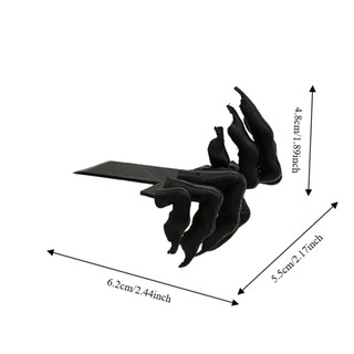 Dấu trang móng vuốt SENRTY, Dấu trang tay bằng nhựa bền in 3D, Gothic Hình tay Ma quái đáng sợ Trang đánh dấu tốt nghiệp