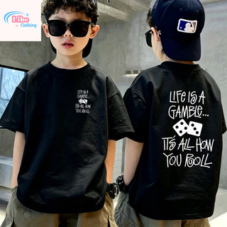 Áo Thun Hè Unisex In Chữ Graffiti & Họa Tiết Xúc Xắc, Chất Vải Bông Thoáng Mát Thấm Mồ Hôi COD