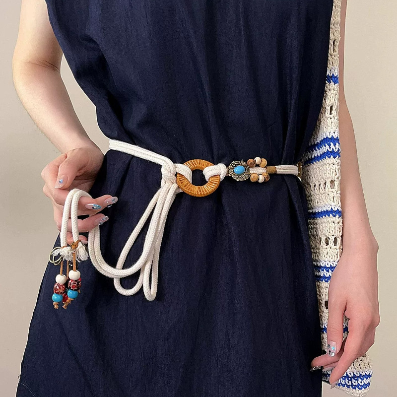Dây thắt lưng bện Bohemian nữ 2026 Phong cách mới Thiết kế thích hợp Thắt lưng cổ điển