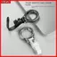 Móc khóa da YRBWD, Khóa thắt lưng hợp kim kẽm Carabiner, Dụng cụ ngoài trời di động tiện lợi Nhẫn chìa khóa nhỏ