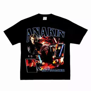 Anakin Anakin Chiến Tranh Giữa Các Vì Sao Phim Phong Cách Mỹ Đau Khổ Retro VTG Nghệ Thuật Đường Phố Dài Tay Ngắn Áo Thun