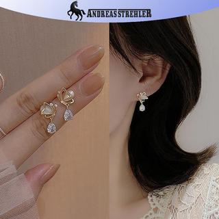 ANDREAS STREHLER Thiết Kế Sáng Tạo Bướm Opal Bông Tai Thời Trang Giọt Nước Zircon Mặt Dây Chuyền Bông Tai Nữ Lãng Mạn Quà Tặng Ngày Lễ Tình Nhân VN