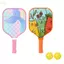 Đồ chơi mái chèo Pickleball AWNGD, Phim hoạt hình với 2 quả cầu Pickleball Paddle Set, Nàng tiên cá Mèo nhẹ lõi tổ ong cho trẻ em Đồ chơi mái chèo thể thao Quà tặng