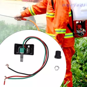 WANYEDI 2 CÁI Bộ điều khiển tốc độ phun điện, Công tắc thống đốc phun nhựa và kim loại 12V, Phụ kiện thiết bị ngoài trời Công tắc phun màu đen nhẹ cho máy phun điện