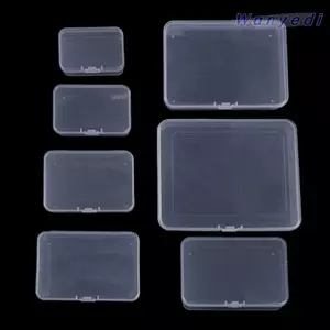 WANYEDI Hộp Bảo Quản Trong Suốt, Hộp Đựng Hạt Trang Sức Bằng Nhựa 8 Kích Cỡ, Dụng Cụ Câu Cá Vuông Trong Suốt Chất Lượng Cao Phụ Kiện Hộp Đóng Gói
