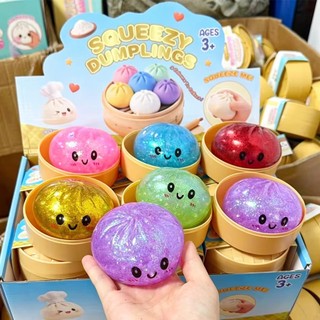 Đồ chơi Squishy siêu mềm, Bun bột lấp lánh Bóng giảm căng thẳng phục hồi chậm, Đồ chơi bóp giảm căng thẳng cho trẻ em và người lớn