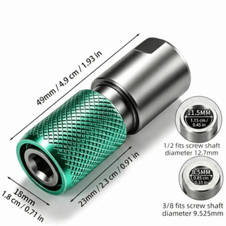 Bộ chuyển đổi máy khoan điện SENRTY, Đường kính 6,5mm Kích thước ổ đĩa 1 / 2 inch Phụ kiện chuyển đổi công cụ điện, Gia công chính xác Kích thước ổ đĩa 3 / 8 inch Bộ chuyển đổi giao diện đa năng