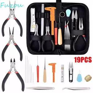 Bộ dụng cụ làm đồ trang sức FUJIOU Hữu ích 19 chiếc Phụ kiện thủ công Đúc túi màu đen Đồ trang sức Phát hiện