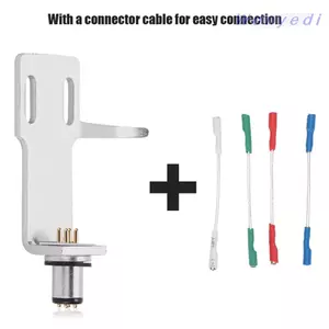 Vỏ đầu hộp mực WANYEDI Phono, Bộ hoàn chỉnh với 4 cáp Kết nối an toàn Vỏ đầu bàn xoay, Bộ máy ghi âm để bảo trì và sửa chữa bàn xoay