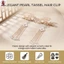Kẹp tóc tua rua ngọc trai HanfuStyle, Barrette mặt kim loại hợp kim có viền ngọc trai giả, Phụ kiện kẹp tóc chống rỉ sét cho trang phục Hanfu Tạo kiểu lễ hội đám cưới