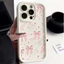 Ốp Lưng Cây Hoa Nơ Màu Hồng Dễ Thương Cho Xiaomi 15T 14T POCO X8 Pro Max X7 X6 X5 X3 F5 F3 A7 M7 M3 M6 Pro F7 F8 Siêu Vỏ Silicon Mờ Mềm Chống Sốc Nhiều Bước TPU