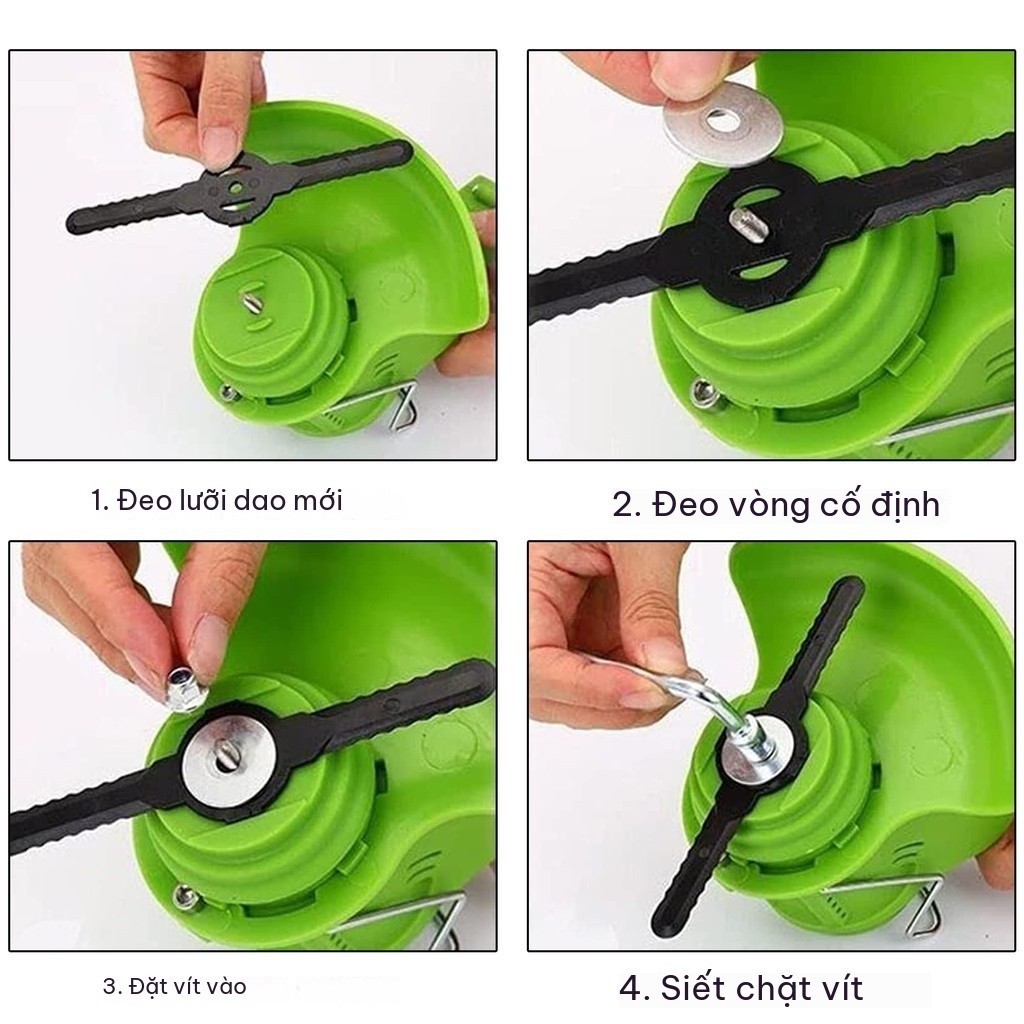 Lưỡi Dao Máy Cắt Cỏ Pin 150mm 230mm Thép Trắng Chống Gỉ, Dao Thẳng Dao Tam Giác, Phụ Kiện Máy Cắt Cỏ