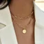 Sáng Tạo Đơn Giản Vòng Cổ choker Độc Đáo Đĩa Punk Phóng Đại Vòng Cổ Hình Đôi