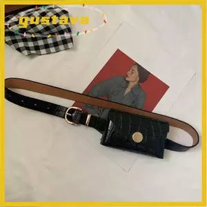 Túi thắt lưng Mini GUSTAVA, Ví nữ in hình cá sấu bằng da PU, Túi đeo chéo nữ phong cách Punk JK đa năng Phong cách đi học