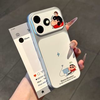 Ốp Sạc Shin-chan Cho OPPO Reno 16 Pro 15C 15F 15 Pro Max Mini 14F 14 13F 13 12F 12 FS 11F 11 10 9 Pro Plus 5G 4G Vỏ Da Dễ Thương Thanh Lịch Ins Phong Cách Mềm