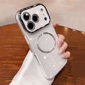 Ốp Điện Thoại Lấp Lánh Từ Tính 2 Trong 1 Cho iPhone 17 Pro Max 16 Plus 15 14 13 12 11 Vỏ Bảo Vệ Chống Sốc