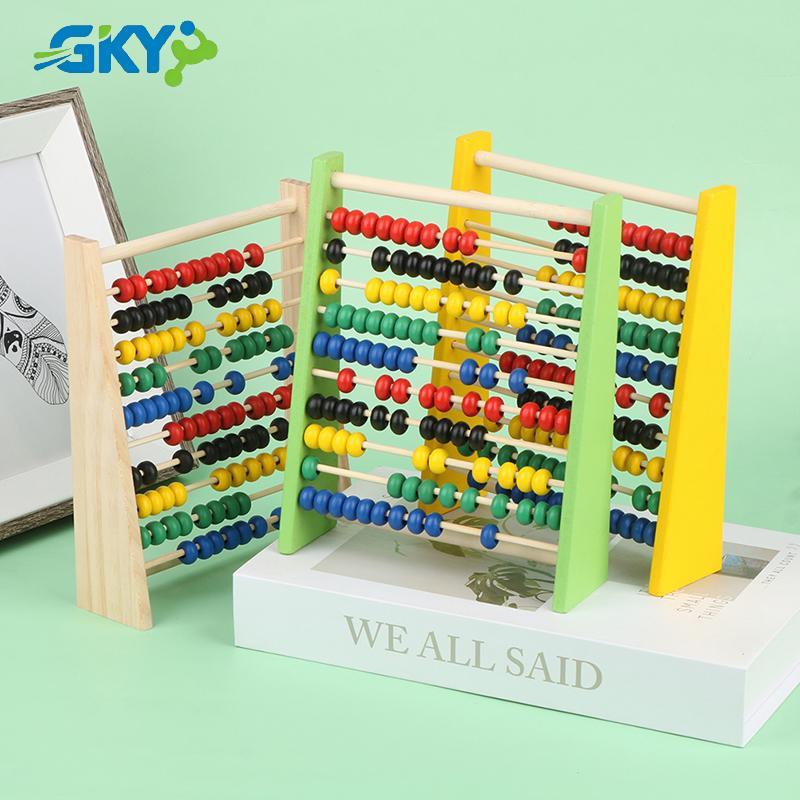 GKY Toán học Bàn tính bằng gỗ Đồ chơi giáo dục cho trẻ em 3-6 tuổi Huấn luyện phối hợp tay mắt GKY