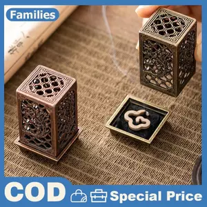 Hợp Kim Lư Hương Giá Đỡ Vuông Dọc Lư Hương Trong Nhà Hương Liệu Nhà Trang Trí Trung Quốc Hương Đốt