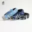 1 Dây Thắt Lưng Sang Trọng Thời Trang Mới Punk Phụ Kiện Xanh Denim Dây HipHop Y2k Ngôi Sao Rỗng Pin Bule Dây Thắt Lưng, Dành Cho Nam Nữ Mới