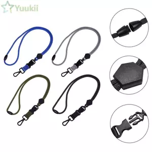 Dây ID YUUKII, Dây buộc huy hiệu Polyester kim loại có thể điều chỉnh, Giá đỡ thẻ ID Dây treo màu trơn Nam Nữ